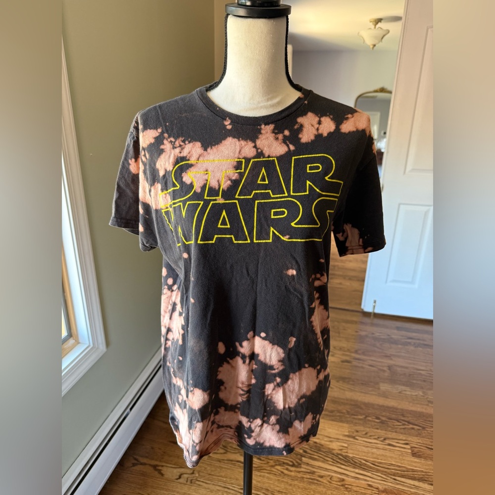 Star Wars Black and Orange Tie-Dye Tee